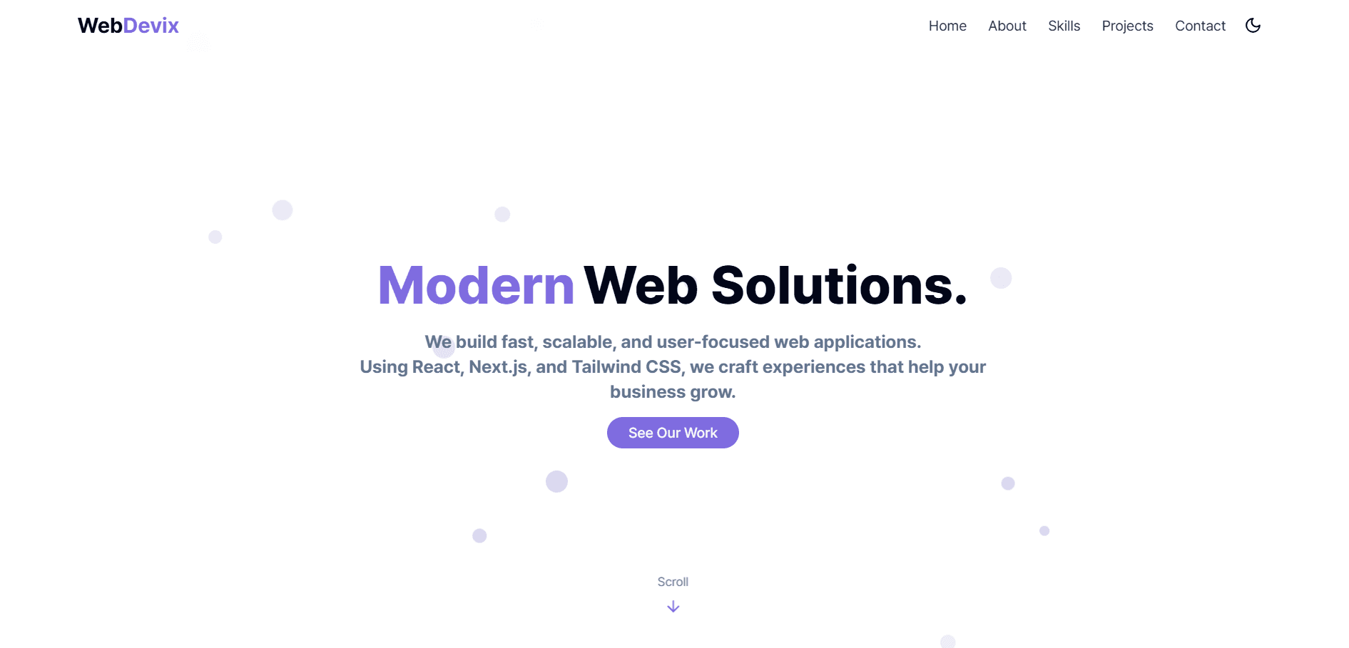 Webdevix Portfolio Website